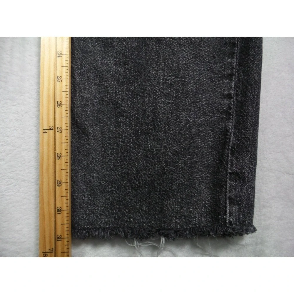 Levis 559 Jeans Mens Size 36 x 32 Gray Denim Relaxed Fit Straight Leg Raw Hem